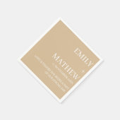 STYLISH MODERN CUSTOMIZED ELEGANT CLASSIC WEDDING スタンダードカクテルナプキン (角)