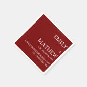 STYLISH MODERN CUSTOMIZED ELEGANT CLASSIC WEDDING  スタンダードカクテルナプキン (角)