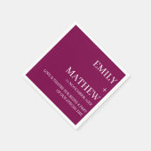 STYLISH MODERN CUSTOMIZED ELEGANT CLASSIC WEDDING  スタンダードカクテルナプキン (角)