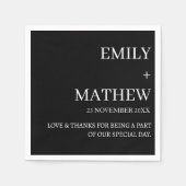 STYLISH MODERN CUSTOMIZED ELEGANT CLASSIC WEDDING  スタンダードカクテルナプキン (正面)