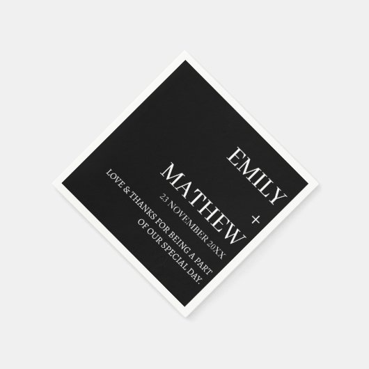 STYLISH MODERN CUSTOMIZED ELEGANT CLASSIC WEDDING  スタンダードカクテルナプキン (角)