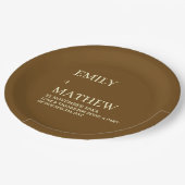 STYLISH MODERN CUSTOMIZED ELEGANT CLASSIC WEDDING  ペーパープレート (アングル)