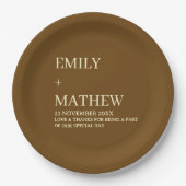 STYLISH MODERN CUSTOMIZED ELEGANT CLASSIC WEDDING  ペーパープレート (正面)