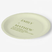 STYLISH MODERN CUSTOMIZED ELEGANT CLASSIC WEDDING  ペーパープレート (アングル)