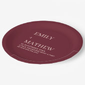 STYLISH MODERN CUSTOMIZED ELEGANT CLASSIC WEDDING  ペーパープレート (アングル)