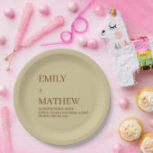 STYLISH MODERN CUSTOMIZED ELEGANT CLASSIC WEDDING  ペーパープレート (パーティー)