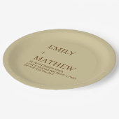 STYLISH MODERN CUSTOMIZED ELEGANT CLASSIC WEDDING  ペーパープレート (アングル)