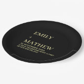 STYLISH MODERN CUSTOMIZED ELEGANT CLASSIC WEDDING  ペーパープレート (アングル)