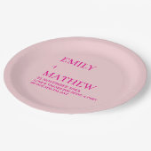 STYLISH MODERN CUSTOMIZED ELEGANT CLASSIC WEDDING  ペーパープレート (アングル)