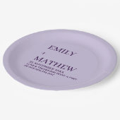 STYLISH MODERN CUSTOMIZED ELEGANT CLASSIC WEDDING  ペーパープレート (アングル)