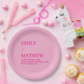 STYLISH MODERN CUSTOMIZED ELEGANT CLASSIC WEDDING ペーパープレート (パーティー)