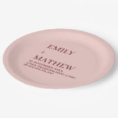 STYLISH MODERN CUSTOMIZED ELEGANT CLASSIC WEDDING  ペーパープレート (アングル)