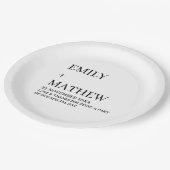 STYLISH MODERN CUSTOMIZED ELEGANT CLASSIC WEDDING  ペーパープレート (アングル)