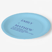 STYLISH MODERN CUSTOMIZED ELEGANT CLASSIC WEDDING  ペーパープレート (アングル)