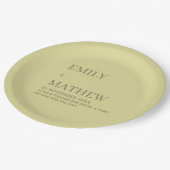 STYLISH MODERN CUSTOMIZED ELEGANT CLASSIC WEDDING  ペーパープレート (アングル)