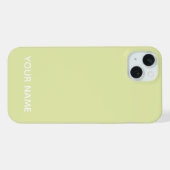 STYLISH MODERN CUSTOMIZED NAME CREAM COLOUR  iPhoneケース (裏面横)