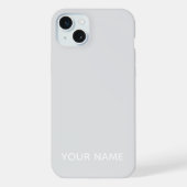 STYLISH MODERN CUSTOMIZED NAME LIGHT GREY COLOUR  iPhoneケース (裏面)