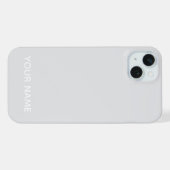 STYLISH MODERN CUSTOMIZED NAME LIGHT GREY COLOUR  iPhoneケース (裏面横)