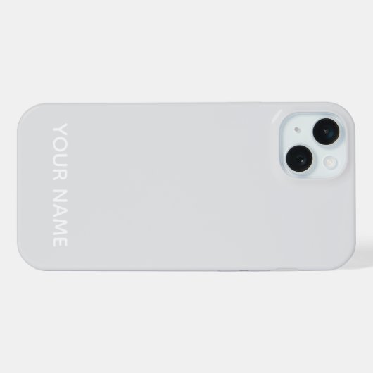 STYLISH MODERN CUSTOMIZED NAME LIGHT GREY COLOUR  iPhoneケース (裏面横)
