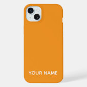 STYLISH MODERN CUSTOMIZED NAME ORANGE COLOUR  iPhoneケース (裏面)
