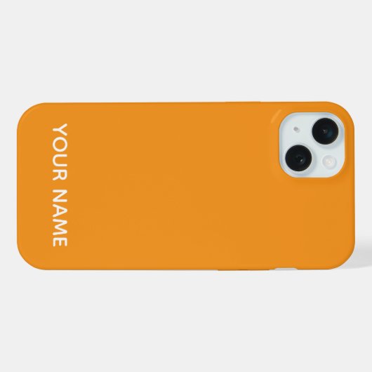 STYLISH MODERN CUSTOMIZED NAME ORANGE COLOUR  iPhoneケース (裏面横)