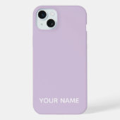 STYLISH MODERN CUSTOMIZED NAME PALE PURPLE COLOUR  iPhoneケース (裏面)