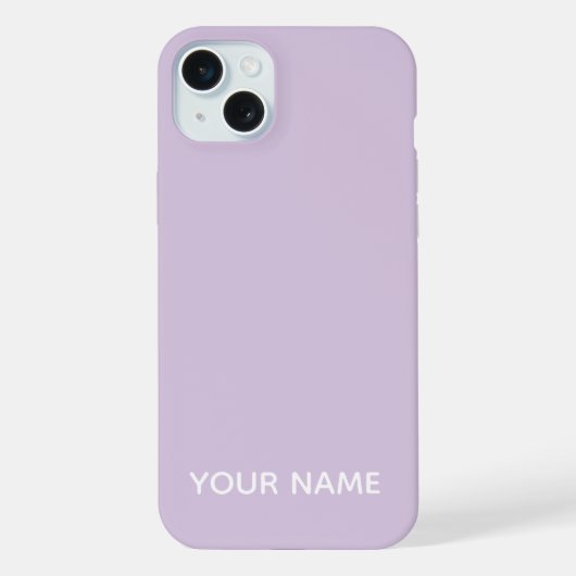 STYLISH MODERN CUSTOMIZED NAME PALE PURPLE COLOUR  iPhoneケース (裏面)