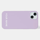 STYLISH MODERN CUSTOMIZED NAME PALE PURPLE COLOUR  iPhoneケース (裏面横)