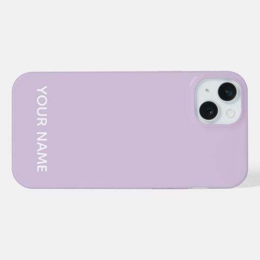 STYLISH MODERN CUSTOMIZED NAME PALE PURPLE COLOUR  iPhoneケース (裏面横)