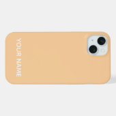 STYLISH MODERN CUSTOMIZED NAME PEACH COLOUR  iPhoneケース (裏面横)