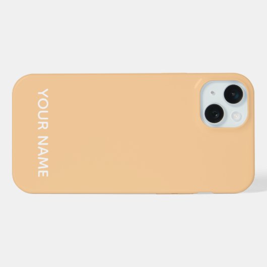 STYLISH MODERN CUSTOMIZED NAME PEACH COLOUR  iPhoneケース (裏面横)