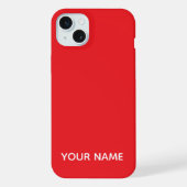 STYLISH MODERN CUSTOMIZED NAME RED COLOUR iPhoneケース (裏面)