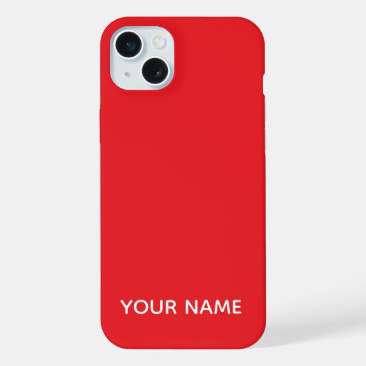 STYLISH MODERN CUSTOMIZED NAME RED COLOUR iPhoneケース (裏面)