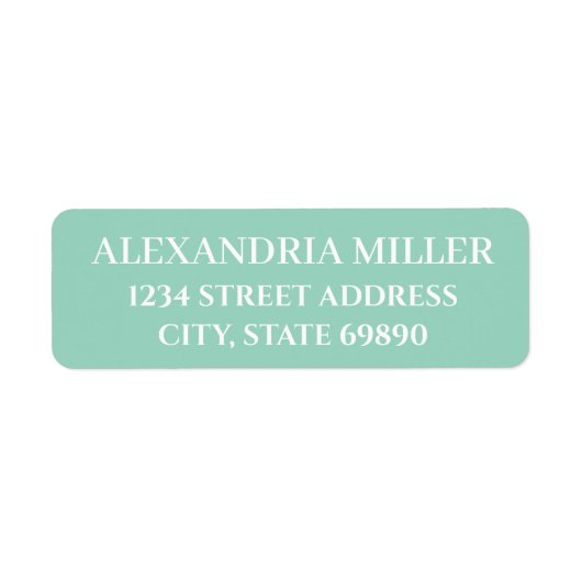 STYLISH MODERN CUSTOMIZED NAME RETURN ADDRESS ラベル (正面)