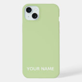 STYLISH MODERN CUSTOMIZED NAME SAGE COLOUR iPhoneケース (裏面)