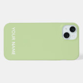 STYLISH MODERN CUSTOMIZED NAME SAGE COLOUR iPhoneケース (裏面横)