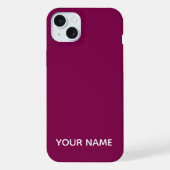 STYLISH MODERN CUSTOMIZED NAME WINE COLOUR  iPhoneケース (裏面)