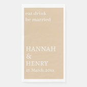 STYLISH MODERN CUSTOMIZED SCRIPT KHAKI WEDDING  (正面)