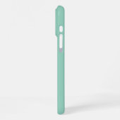 STYLISH MODERN ELEGANT CLASSIC CUSTOM PALE GREEN iPhoneケース (左側面)