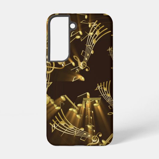  Stylish Modern Golden Notes Samsung Galaxyケース (裏面)