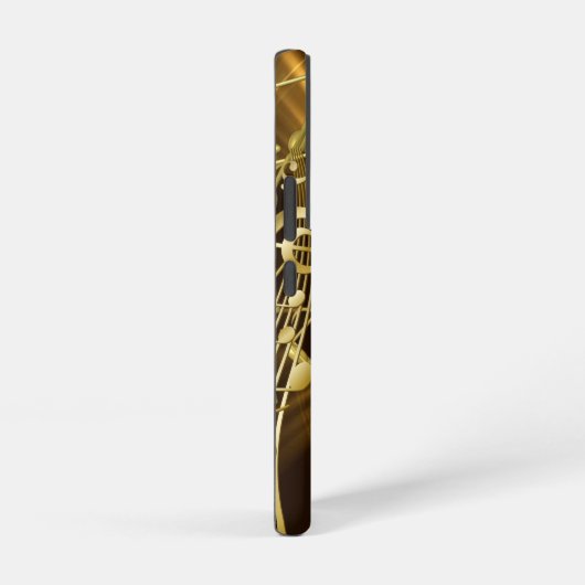  Stylish Modern Golden Notes Samsung Galaxyケース (右側面)