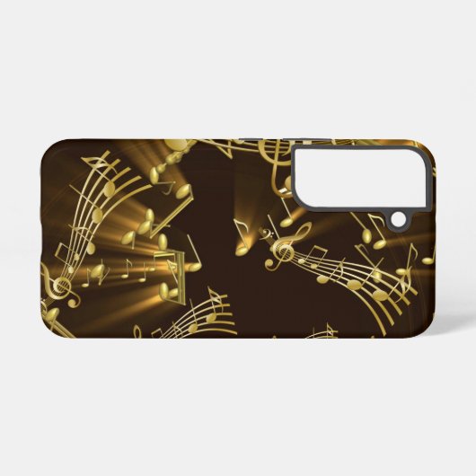  Stylish Modern Golden Notes Samsung Galaxyケース (裏面横)