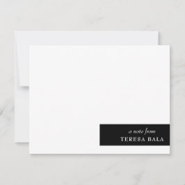 Stylish Modern Minimal Black and White Design ノートカード