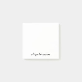 Stylish Modern Minimal White Monogram ポストイット