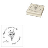 Stylish Modern Minimalist Poppy Bouquet ラバースタンプ (押印)