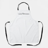 Stylish Modern Minimalist White Script Monogram エプロン (正面)