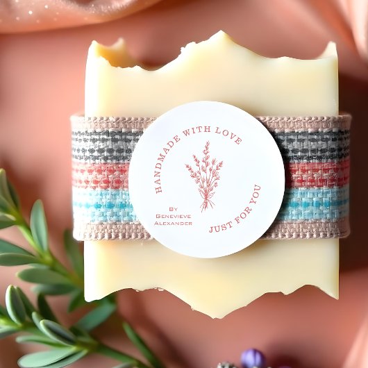 Stylish Modern Minimalist Wildflowers Bouquet  ラバースタンプ