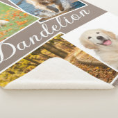 Stylish Modern Pet Dog Photo Collage Taupe Brown シェルパブランケット (3/4)