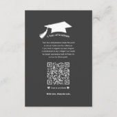 Stylish Modern Photo Charcoal University Savings G エンクロージャーカード (裏面)