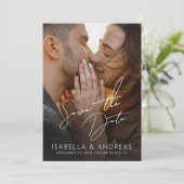 Stylish Modern Photo Wedding Save the Date セーブザデート (スタンド正面)